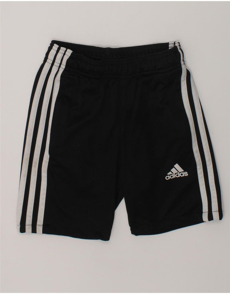 ADIDAS Boys Sport Shorts 7-8 Years Black Polyester | Vintage Adidas | Thrift | Second-Hand Adidas | Used Clothing | Messina Hembry 