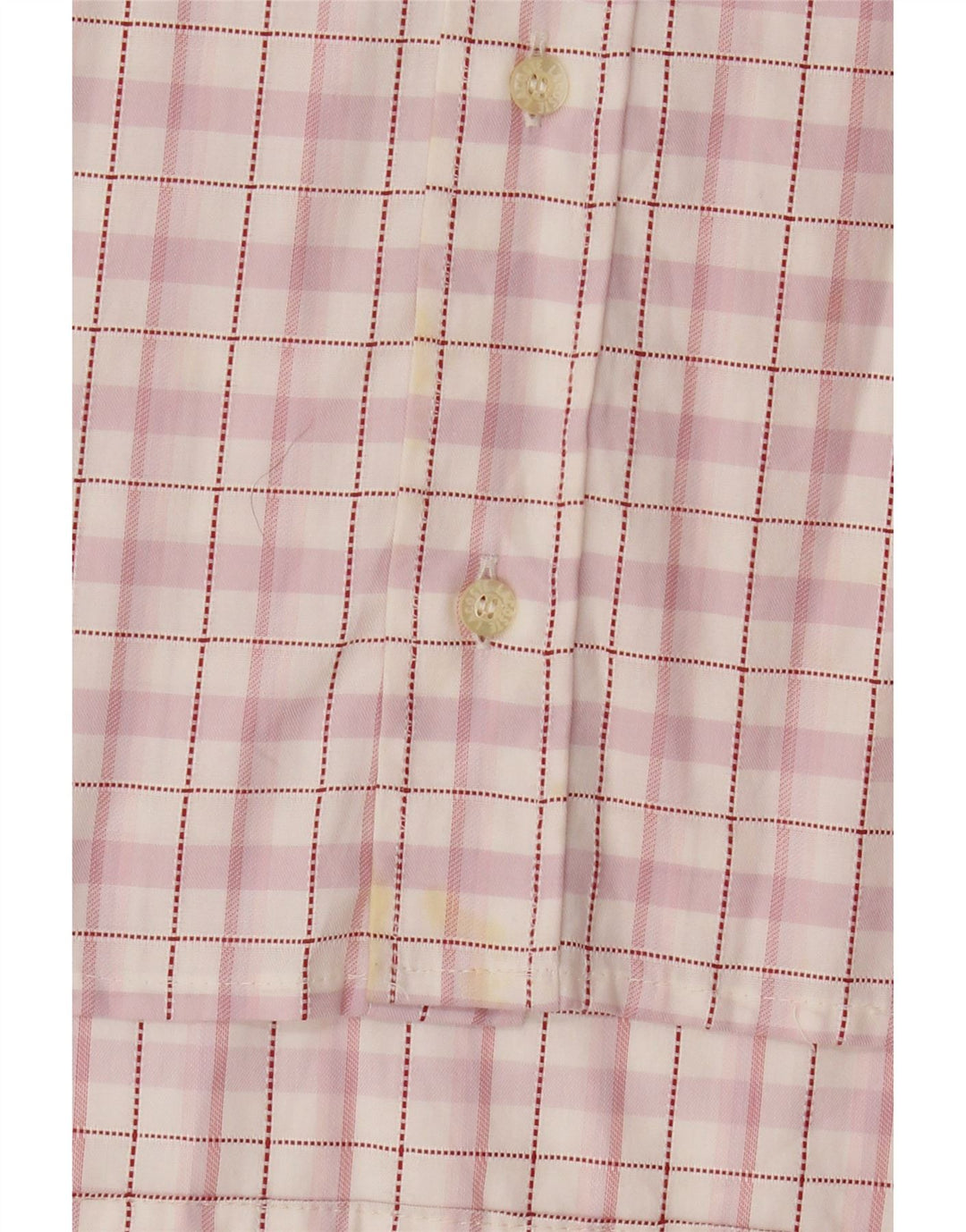Lacoste Mens Shirt Size 43 Large Pink Check