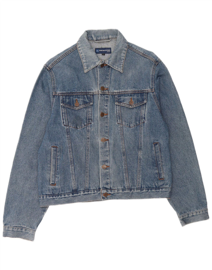 Rewino Mens Denim Jacket UK 40 Large Blue Cotton
