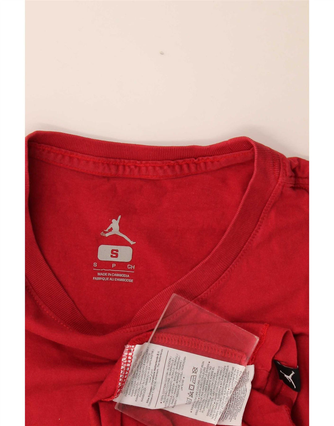 Jordan Mens T-Shirt Top Small Red Cotton