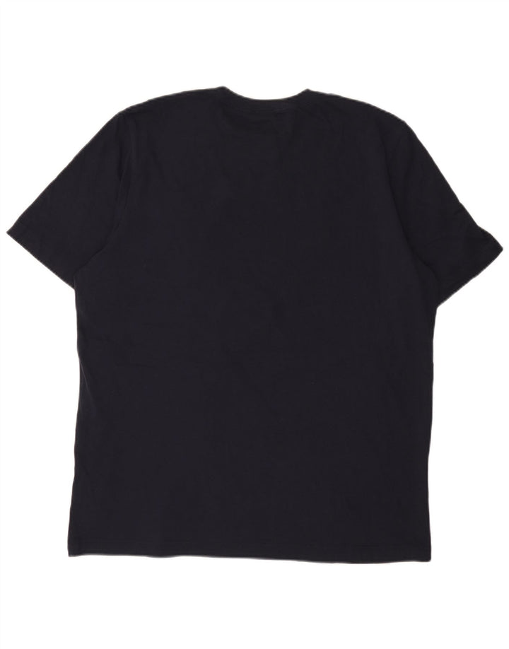 Adidas Mens T-Shirt Top Large Navy Blue Cotton
