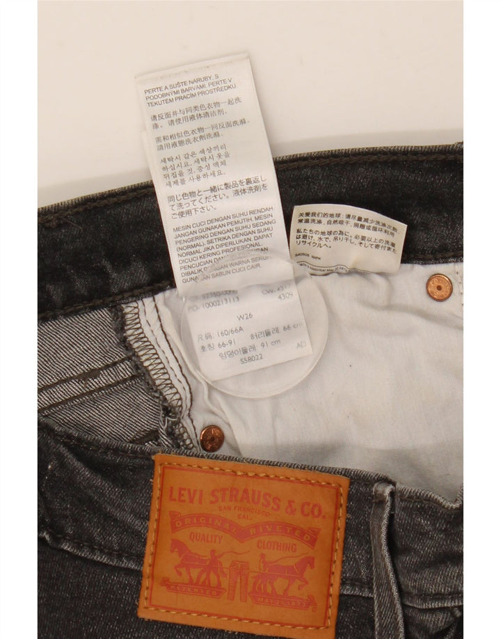 LEVI'S Womens Wedgie Denim Shorts W26 XS Grey Cotton