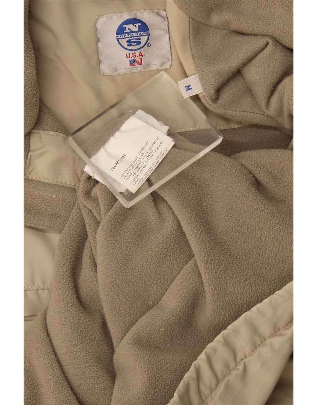 North Sails Mens Windbreaker Jacket UK 38 Medium Beige Polyamide