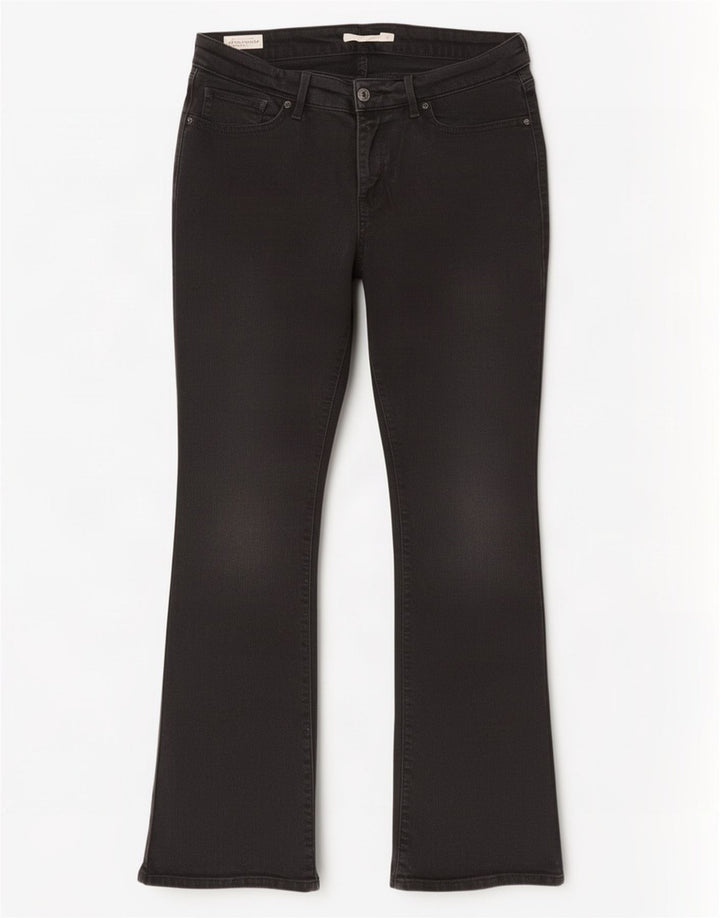 Levi's Womens 715 Bootcut Jeans W32 L30 Black Cotton