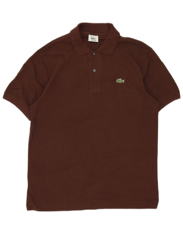 Lacoste Mens Polo Shirt Size 4 Medium Brown Cotton