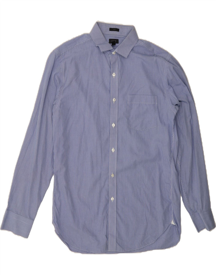 J. CREW Mens Slim Fit Shirt Medium Blue Check Cotton Vintage J. Crew and Second-Hand J. Crew from Messina Hembry 