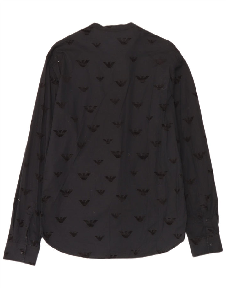 Emporio Armani Mens Graphic Shirt Large Black Cotton