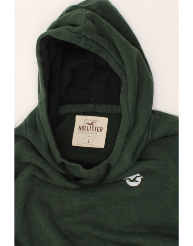 HOLLISTER Mens Hoodie Jumper Large Green Flecked Cotton | Vintage Hollister | Thrift | Second-Hand Hollister | Used Clothing | Messina Hembry 