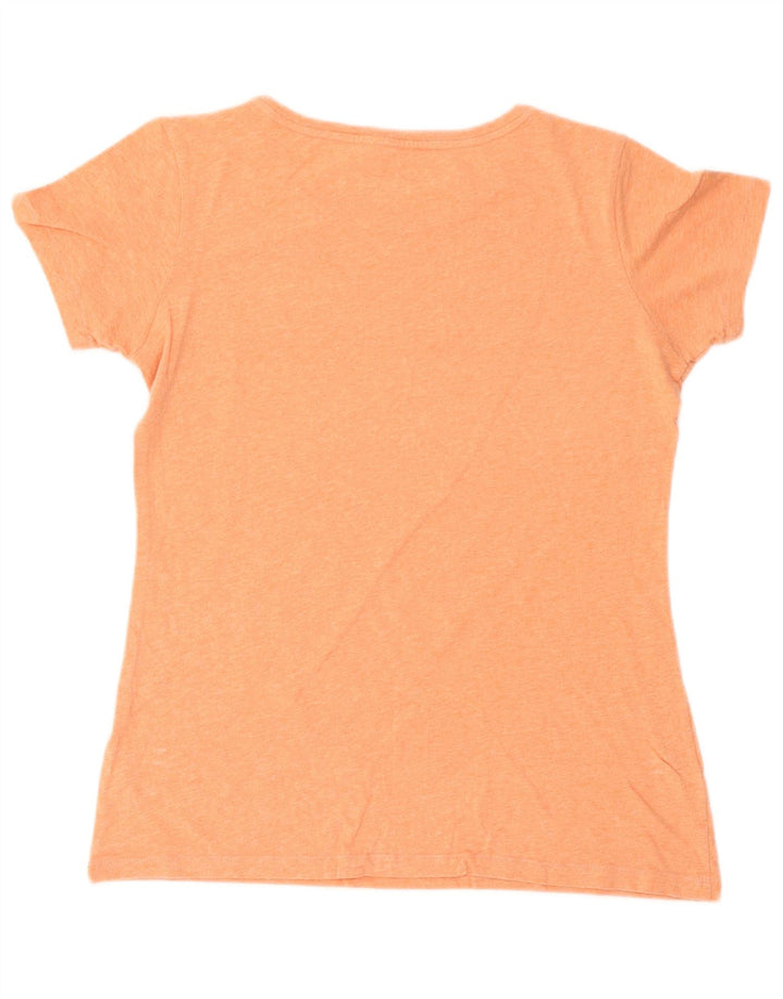 Asics Womens Graphic T-Shirt Top UK 12 Medium Orange