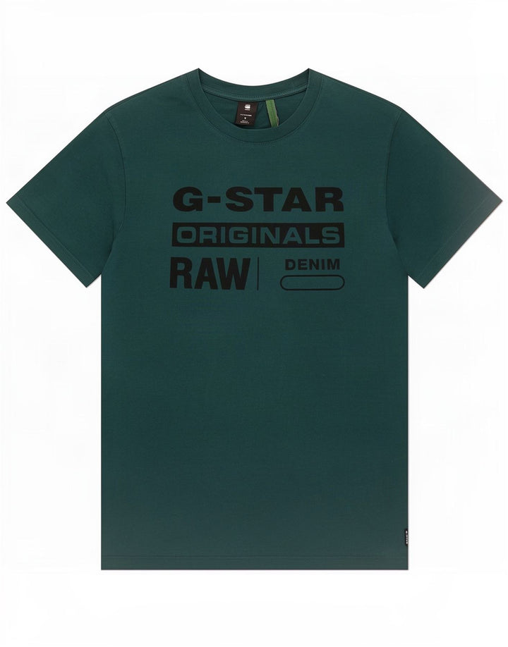 G-Star Mens Graphic T-Shirt Top Small Green