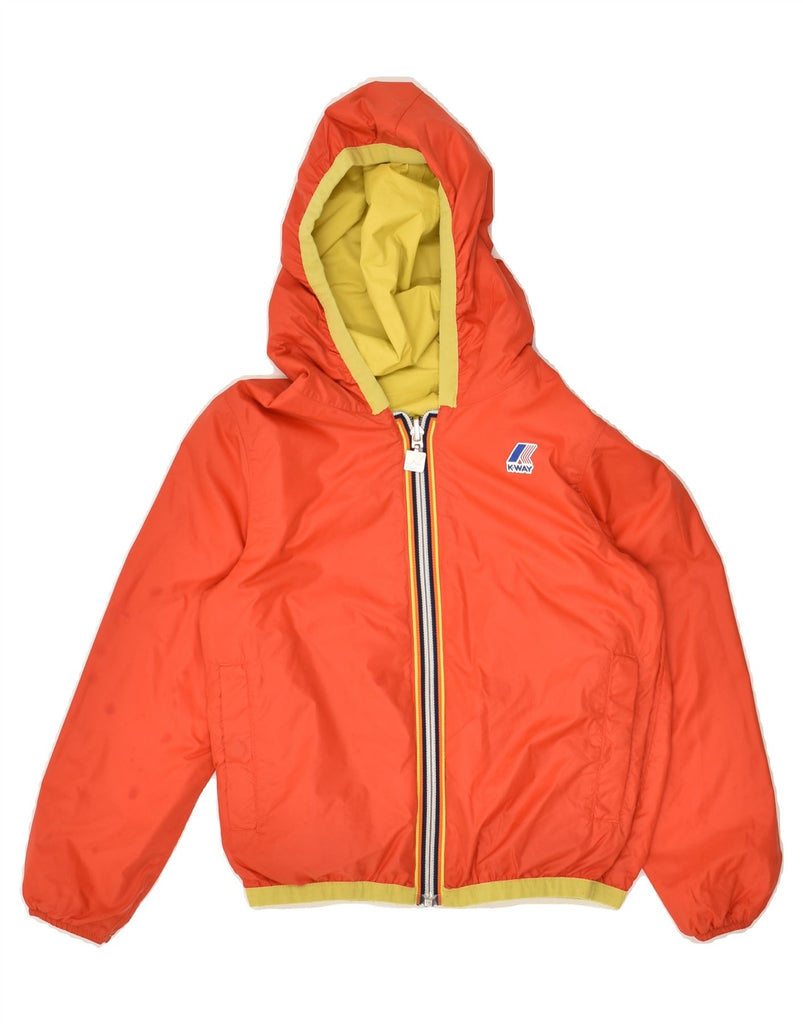 K-WAY Boys Hooded Reversible Jacket 5-6 Years Yellow Polyamide | Vintage K-Way | Thrift | Second-Hand K-Way | Used Clothing | Messina Hembry 