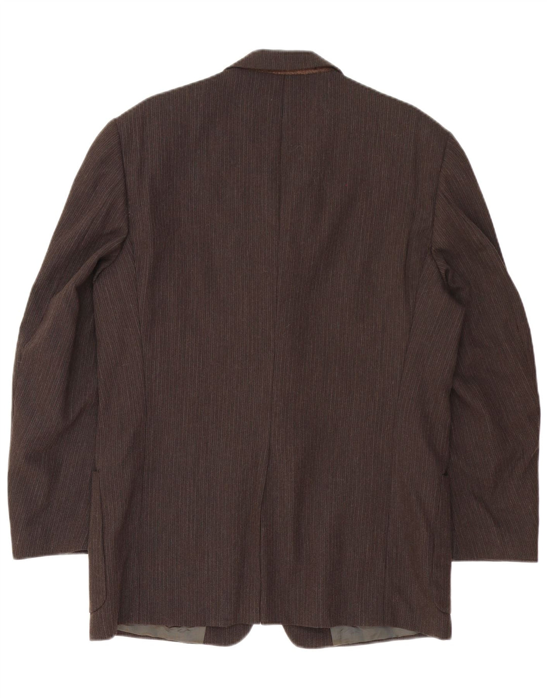 Trussardi Mens 3 Button Blazer Jacket IT 50 Large Brown Pinstripe Acetate