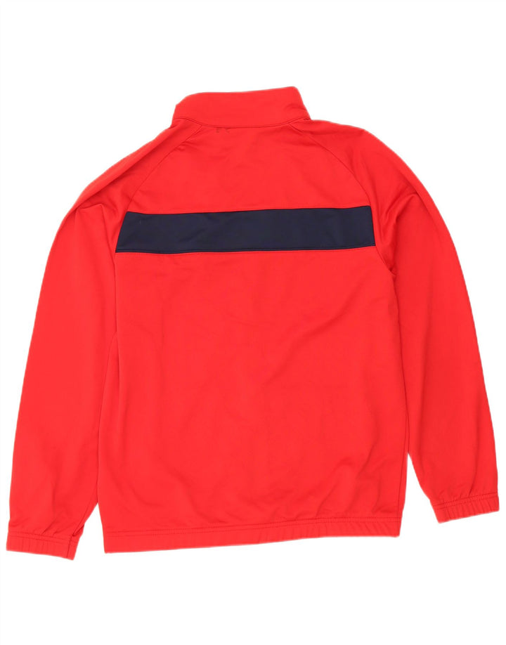 Nike Boys Tracksuit Top Jacket 13-14 Years XL Red Colourblock Polyester