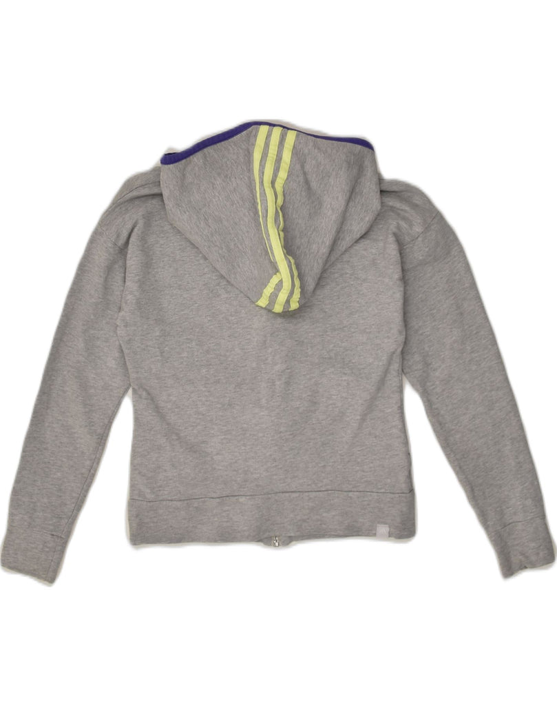 ADIDAS Girls Zip Hoodie Sweater 10-11 Years  Grey Cotton | Vintage Adidas | Thrift | Second-Hand Adidas | Used Clothing | Messina Hembry 