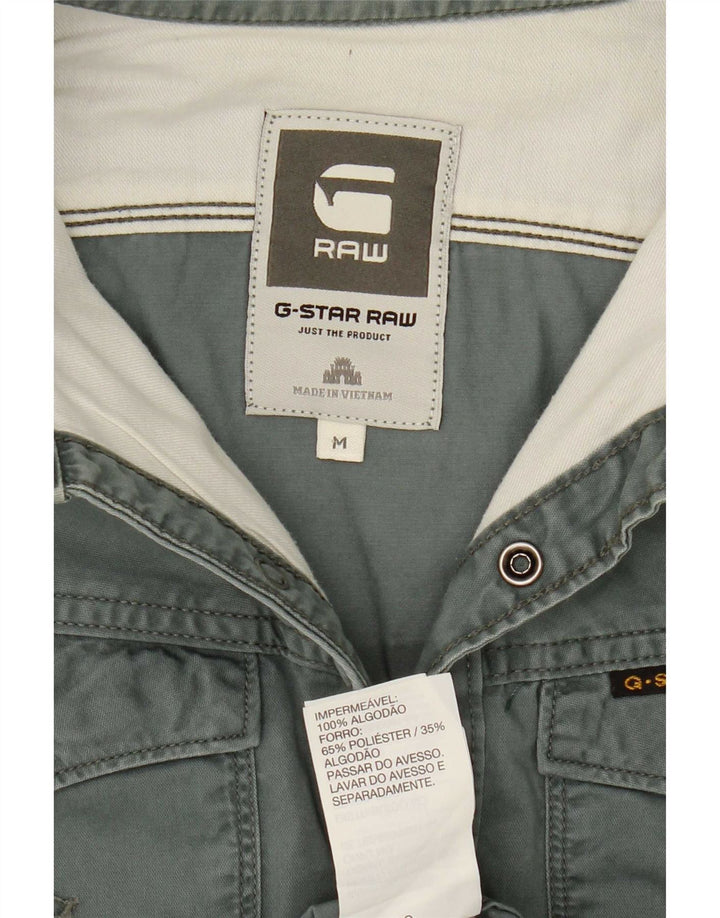 G-Star Mens Shirt Medium Green Cotton