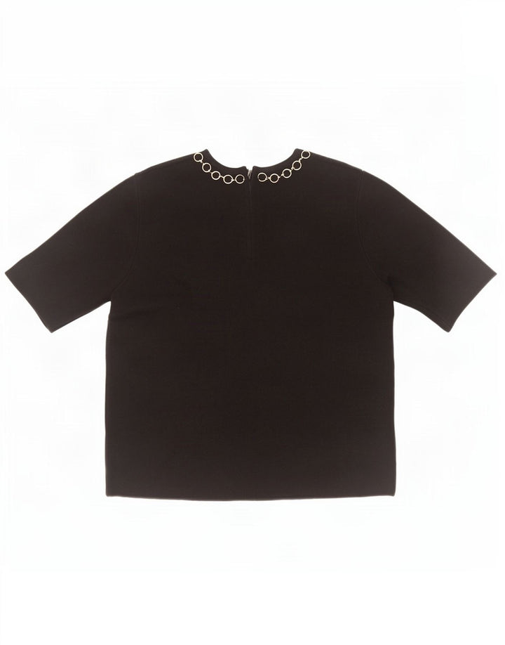 Zara Womens Blouse Top UK 10 Small Black