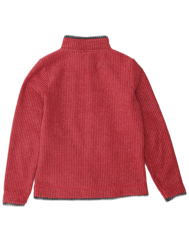 Weird Fish Womens Oversized Tracksuit Top Jacket UK 10 Small Red Polyester