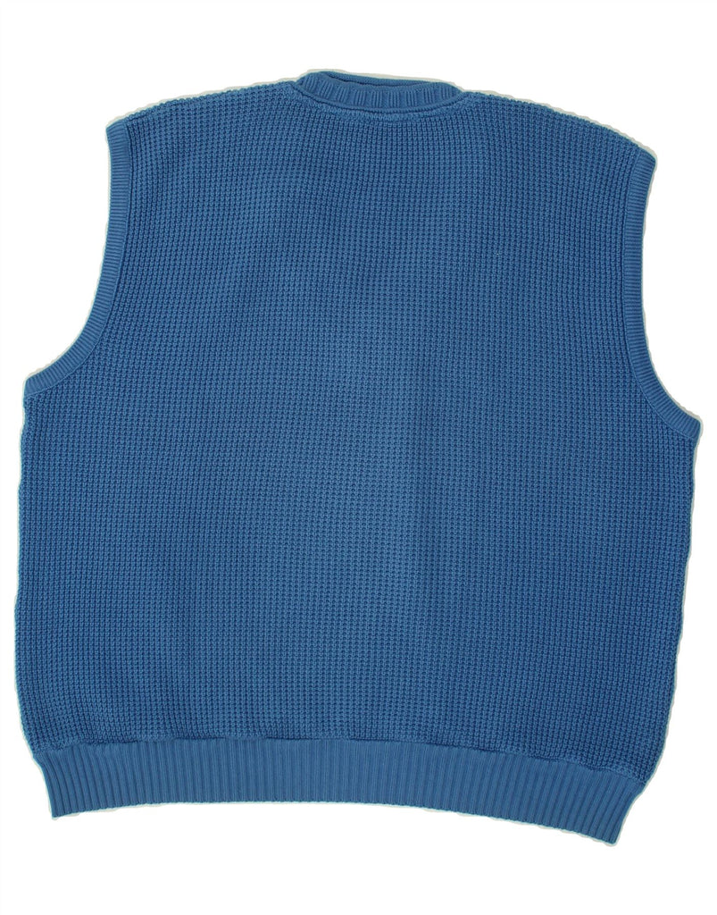 CARLO COLUCCI Mens Vest Tank Top IT 54 XL Blue Cotton | Vintage Carlo Colucci | Thrift | Second-Hand Carlo Colucci | Used Clothing | Messina Hembry 