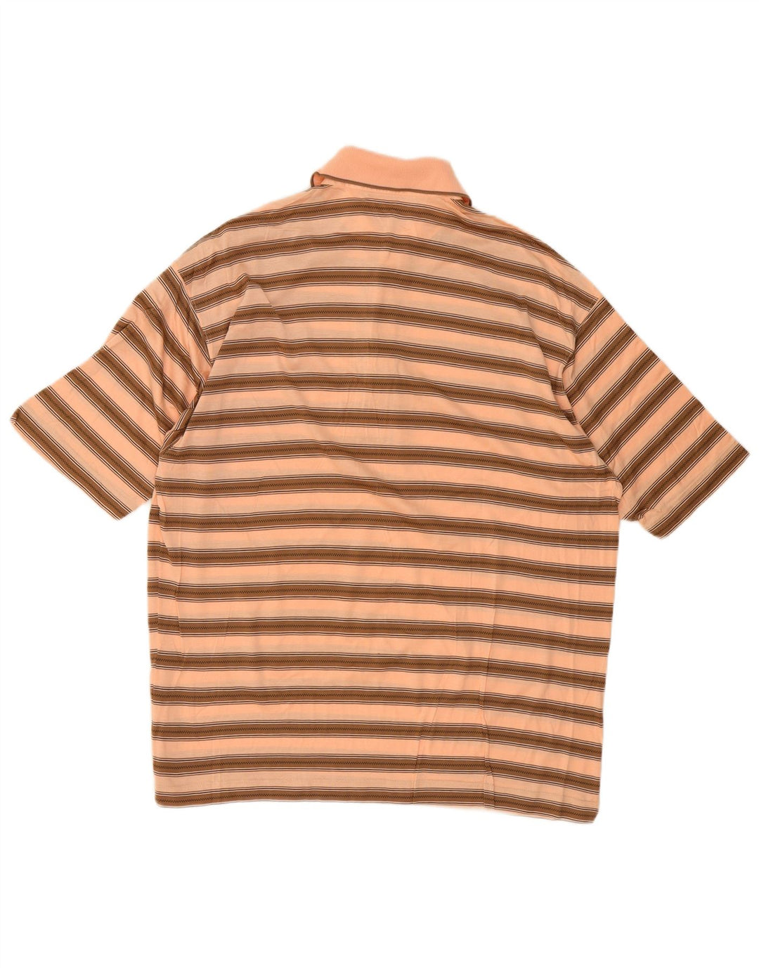 Franco Ziche Mens Polo Shirt Large Beige Striped