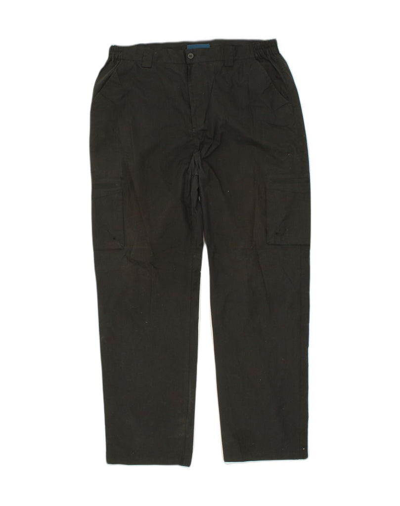 MOUNTAIN WAREHOUSE Mens Straight Cargo Trousers W38 L32  Black Cotton | Vintage Mountain Warehouse | Thrift | Second-Hand Mountain Warehouse | Used Clothing | Messina Hembry 