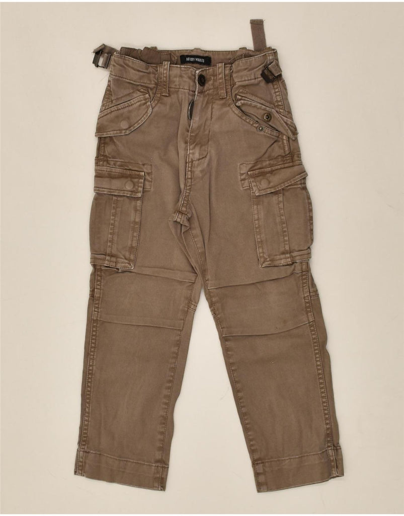 ANTONY MORATO Boys Straight Cargo Trousers 3-4 Years W20 L17 Brown Cotton | Vintage Antony Morato | Thrift | Second-Hand Antony Morato | Used Clothing | Messina Hembry 