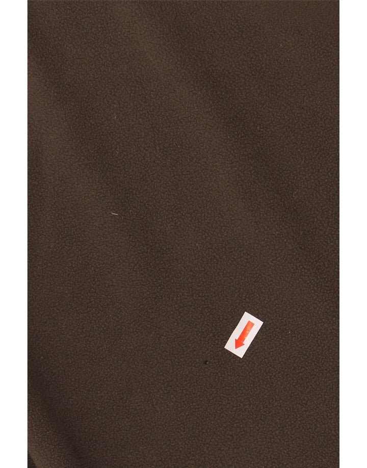 JACK WOLFSKIN Mens Zip Neck Fleece Jumper UK 44 XL Khaki Polyester