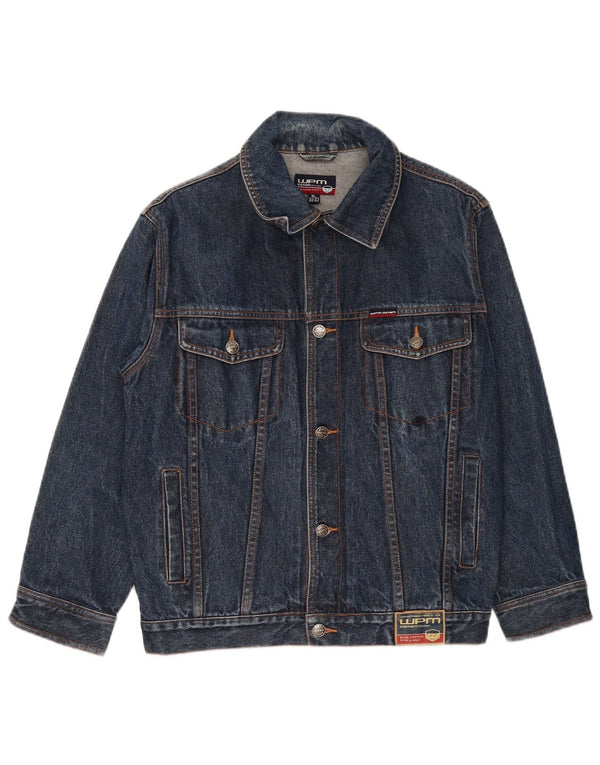WPM Mens Denim Jacket UK 42 XL Blue Cotton