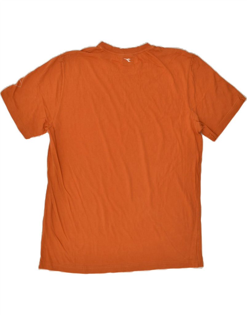 DIADORA Mens Slim Graphic T-Shirt Top XL Orange Cotton | Vintage Diadora | Thrift | Second-Hand Diadora | Used Clothing | Messina Hembry 