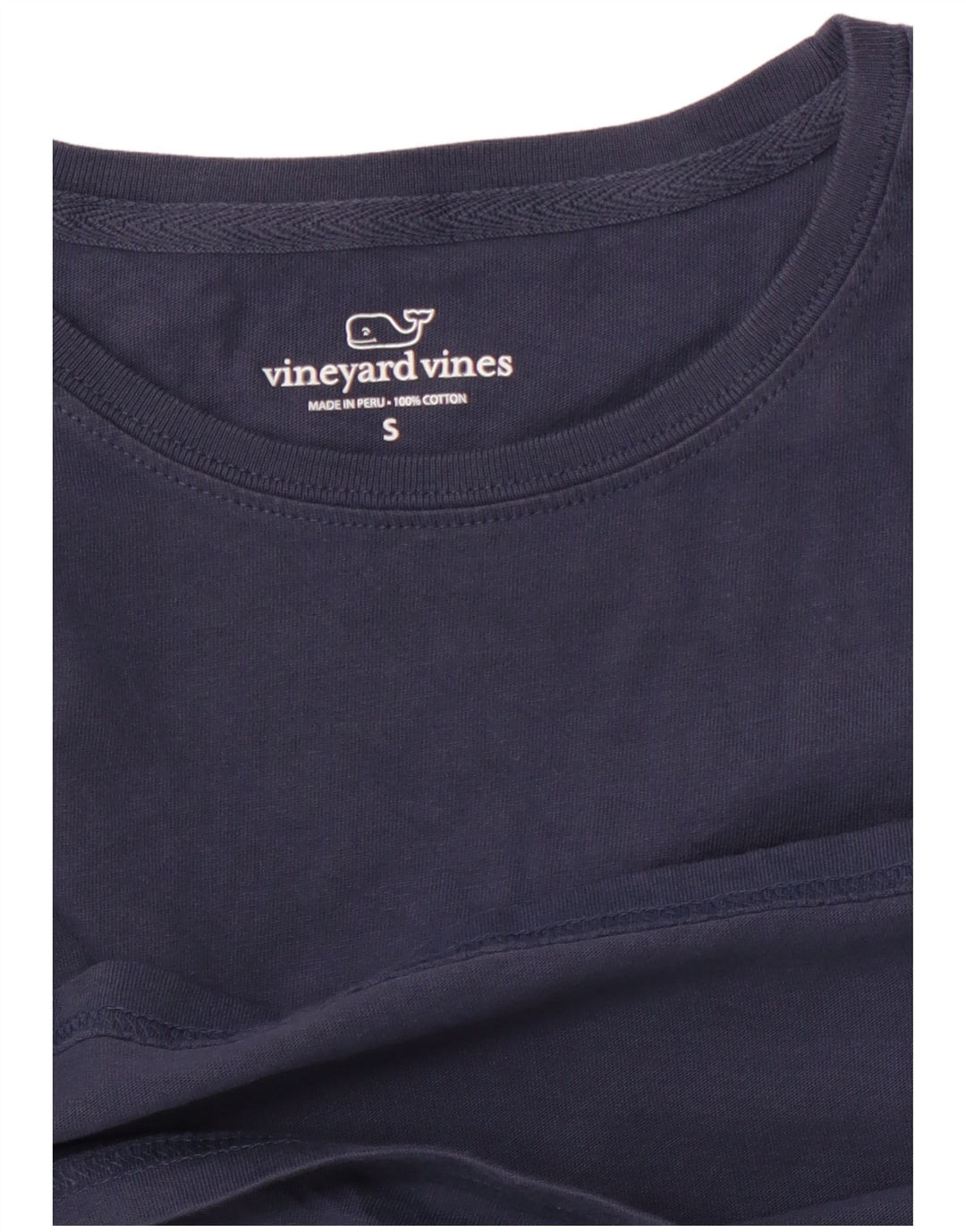 VINEYARD VINES Mens Graphic Top Long Sleeve Small Navy Blue Cotton