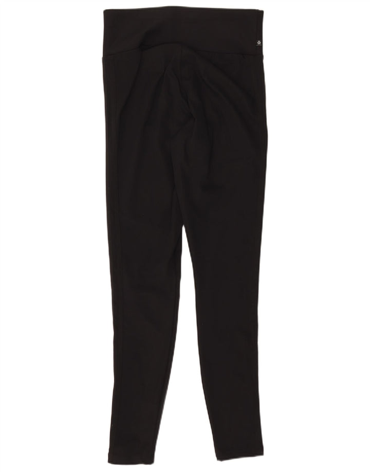 ADIDAS Womens Leggings UK 12 Medium  Black Polyester