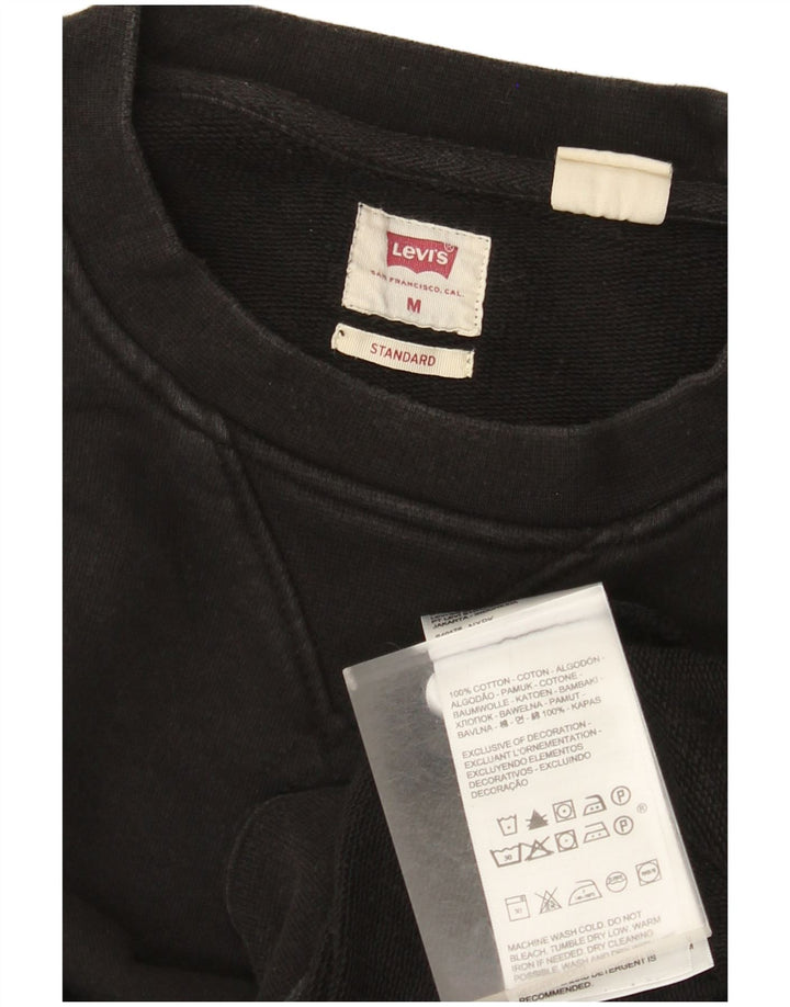 Levi's Mens Standard Sweatshirt Jumper Medium Black Cotton
