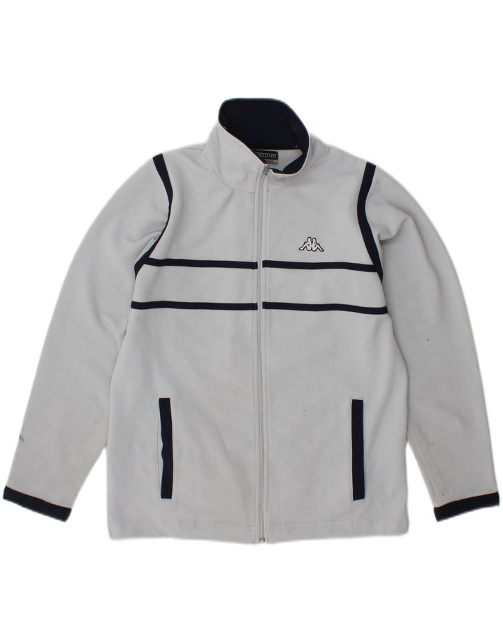 KAPPA Womens Tracksuit Top Jacket UK 14 Medium Grey Colourblock Polyester