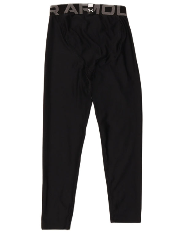 Under Armour Girls Heat Gear Graphic Leggings 9-10 Years Medium Black