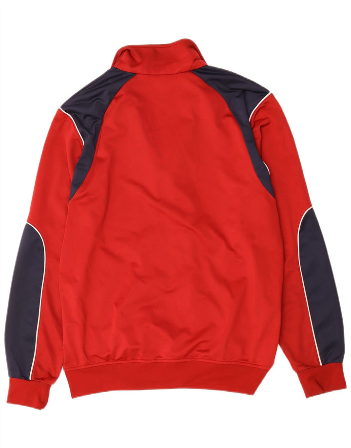 Kappa Mens Tracksuit Top Jacket Large Red Colourblock Polyester
