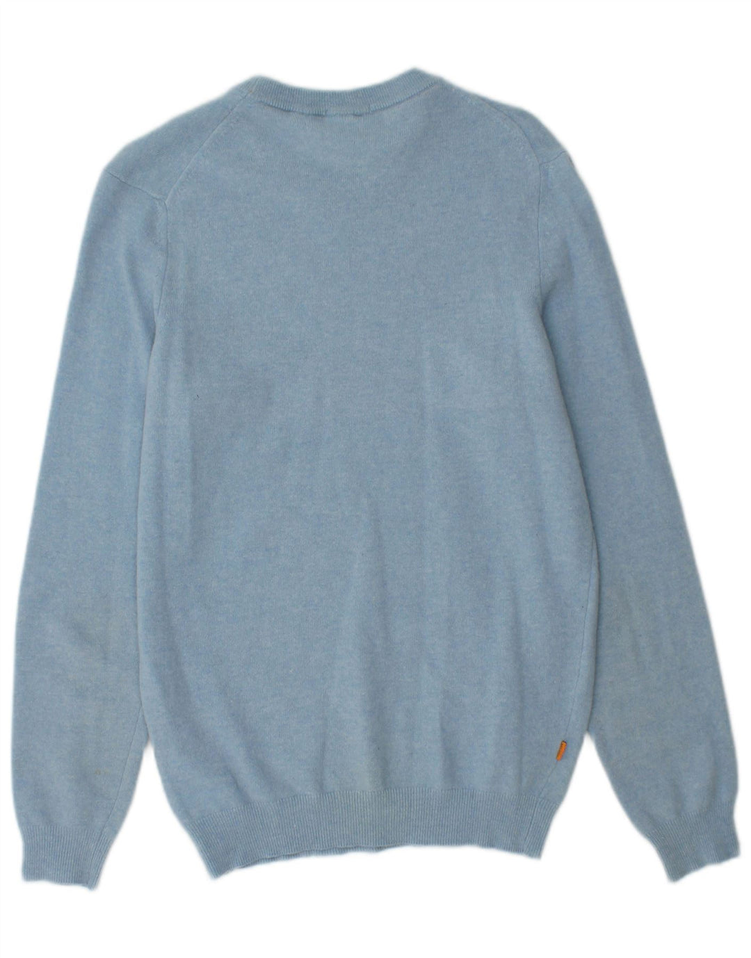 TIMBERLAND Mens Crew Neck Jumper Sweater Small Blue Merino Wool