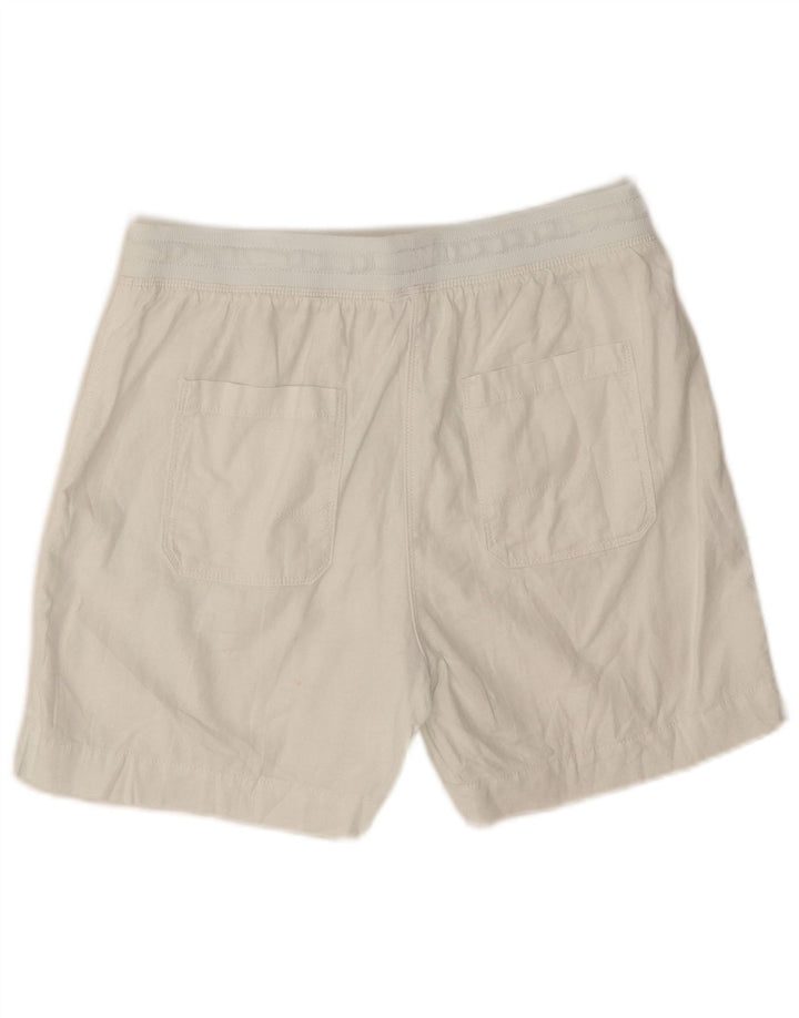 MARKS & SPENCER Womens Chino Shorts UK 10 Small W28 White Colourblock