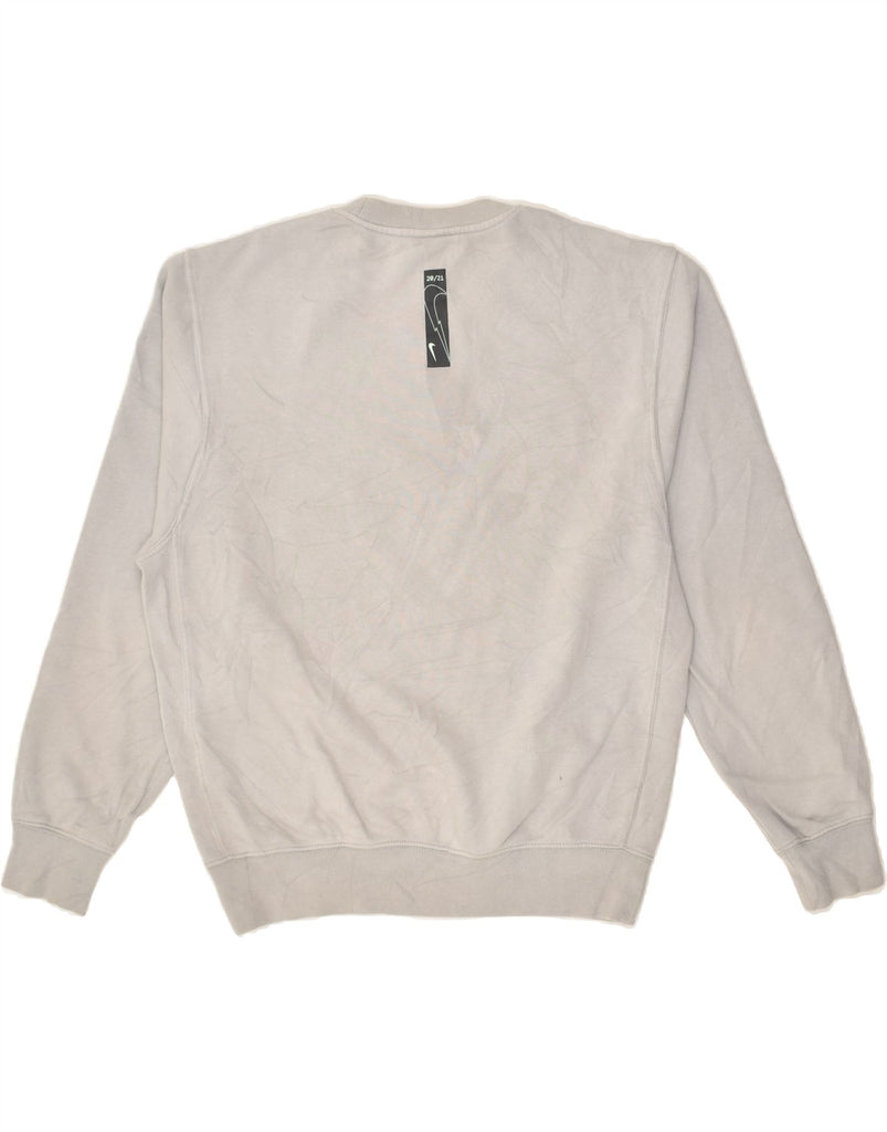 NIKE Mens Graphic Sweatshirt Jumper XS Grey Cotton | Vintage Nike | Thrift | Second-Hand Nike | Used Clothing | Messina Hembry 