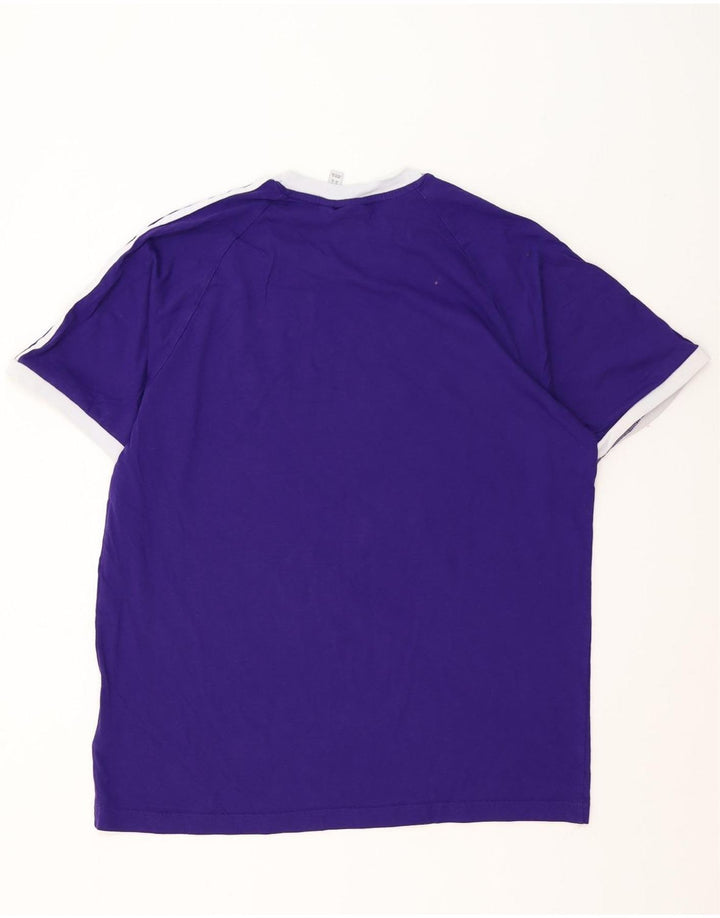 Adidas Mens T-Shirt Top XL Purple Cotton