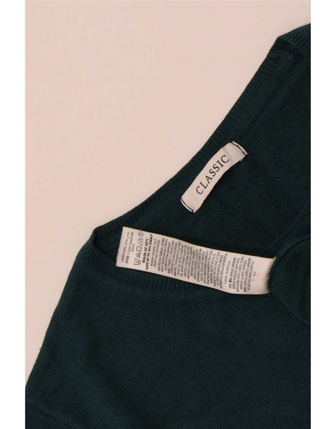 Marks & Spencer Womens T-Shirt Top UK 14 Large Green Acrylic