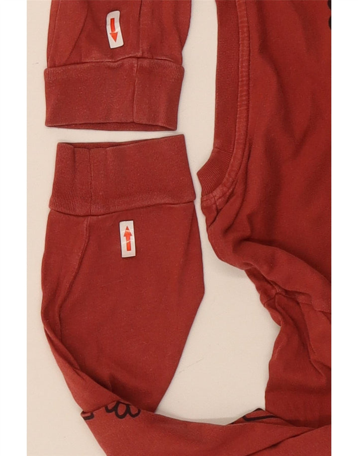 Vans Mens Graphic Top Long Sleeve Large Red Cotton