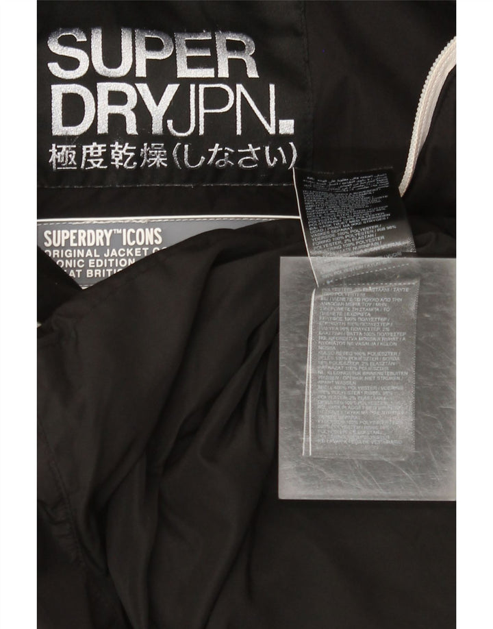 Superdry Womens Crop Hooded Padded Jacket UK 20 XL Black Polyester