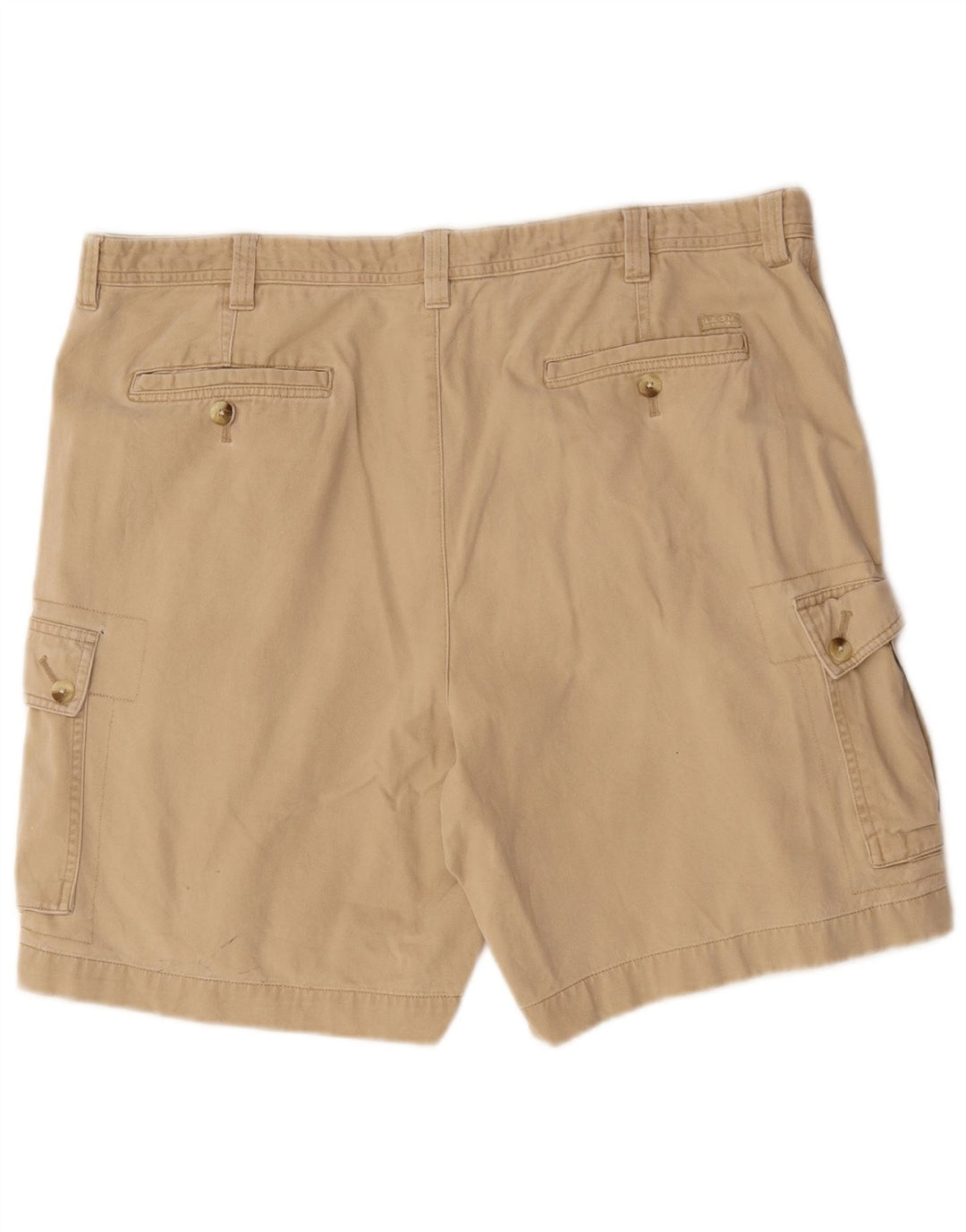 Izod Mens Cargo Shorts W40 XL Beige Cotton