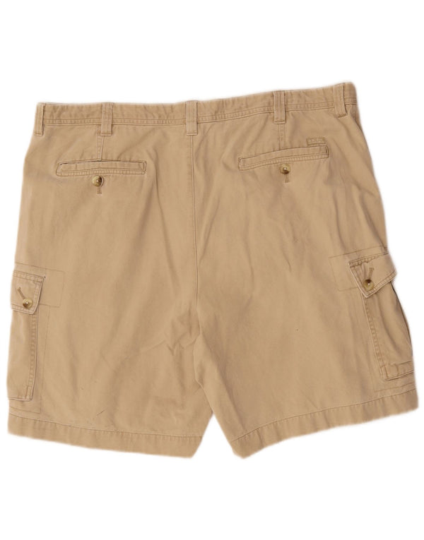 Izod Mens Cargo Shorts W40 XL Beige Cotton