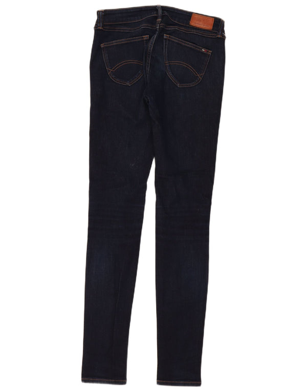 Tommy Hilfiger Womens Low Waist Skinny Jeans W28 L34 Navy Blue Cotton