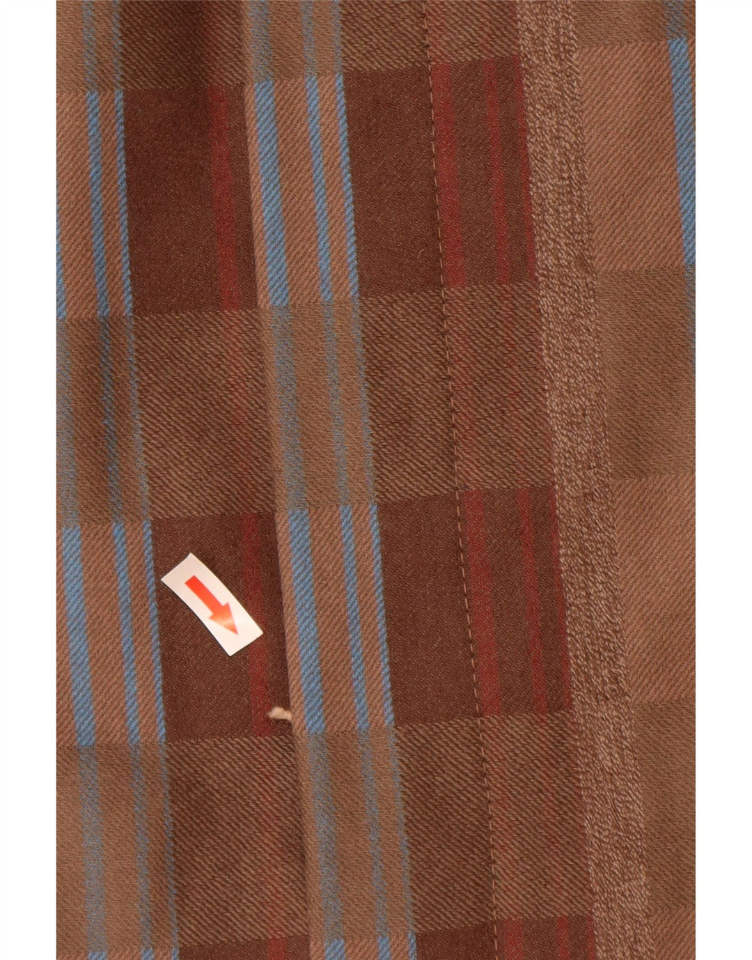 Vintage Womens High Waist Straight Skirt IT 44 Medium W26 Brown Plaid