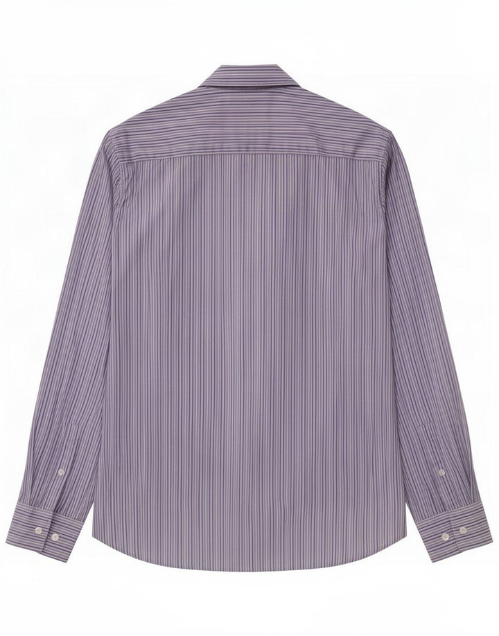 Calvin Klein Mens Shirt Large Blue Striped Cotton