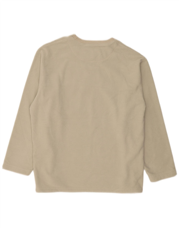 Marks & Spencer Mens Fleece Jumper XL Beige Polyester
