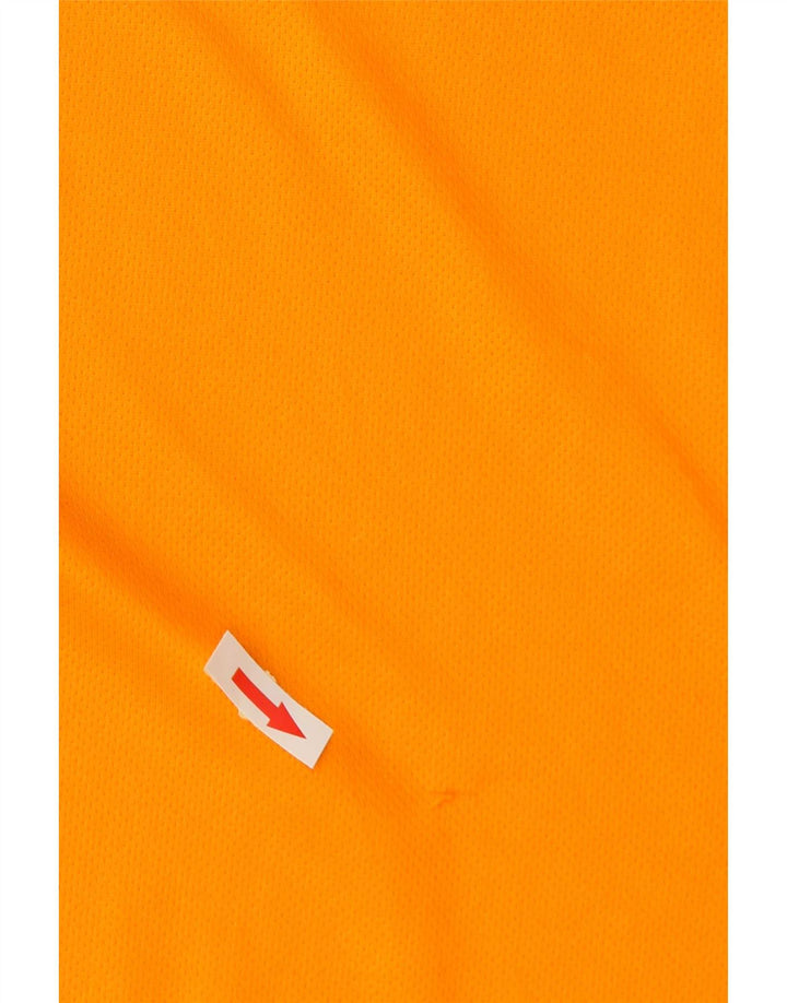 Adidas Mens T-Shirt Top Medium Orange Colourblock