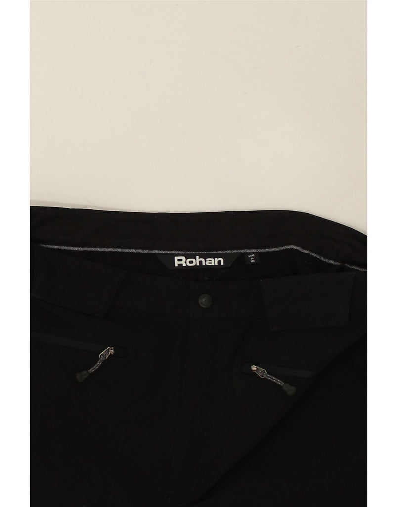 ROHAN Mens Straight Casual Trousers W34 L31 Black Polyester | Vintage Rohan | Thrift | Second-Hand Rohan | Used Clothing | Messina Hembry 