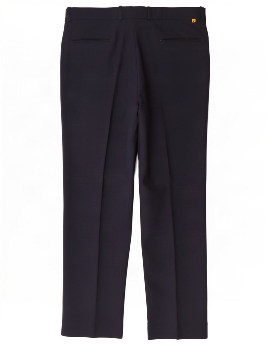 Farah Mens Straight Casual Trousers W36 L30 Navy Blue Polyester